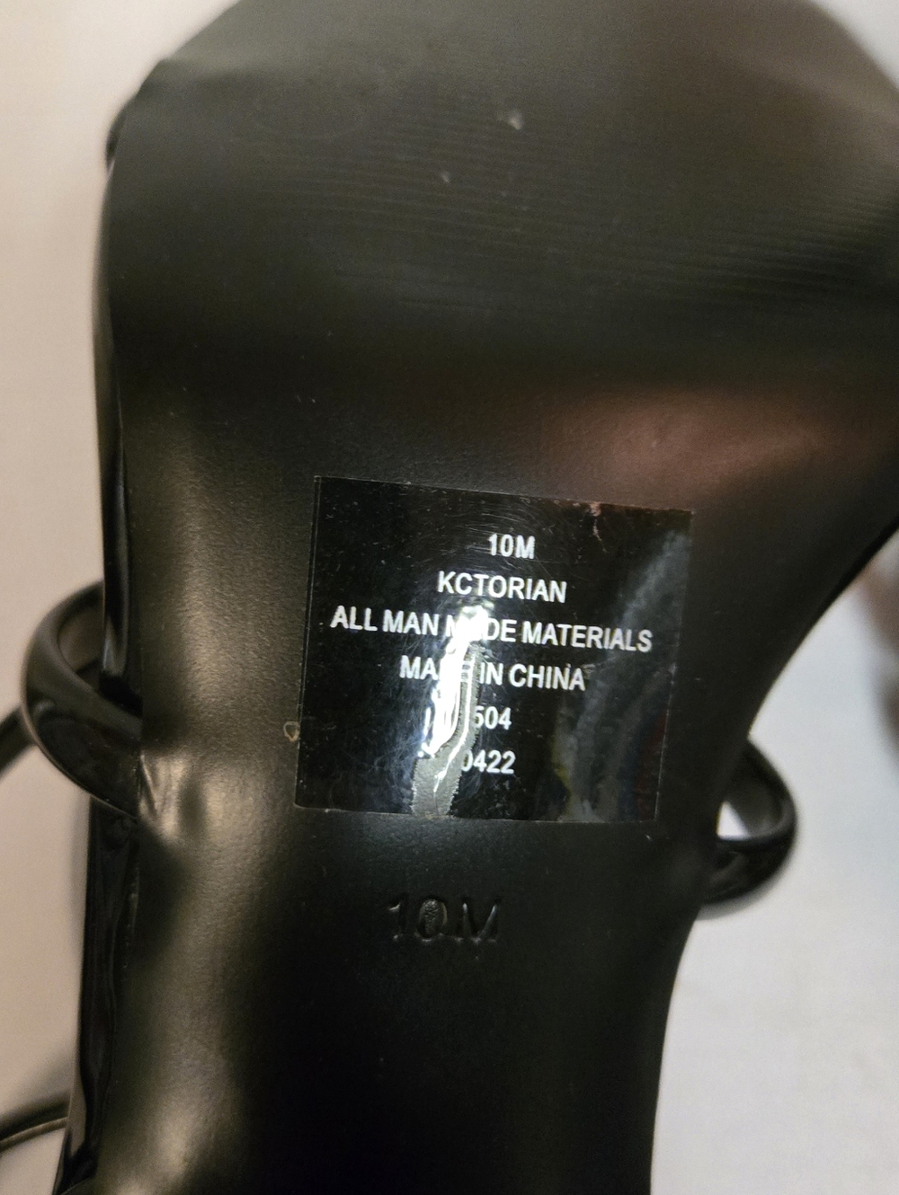 Calvin Klein Black Patent Multi-Strap Square Toe Heels - Picture 7 of 7